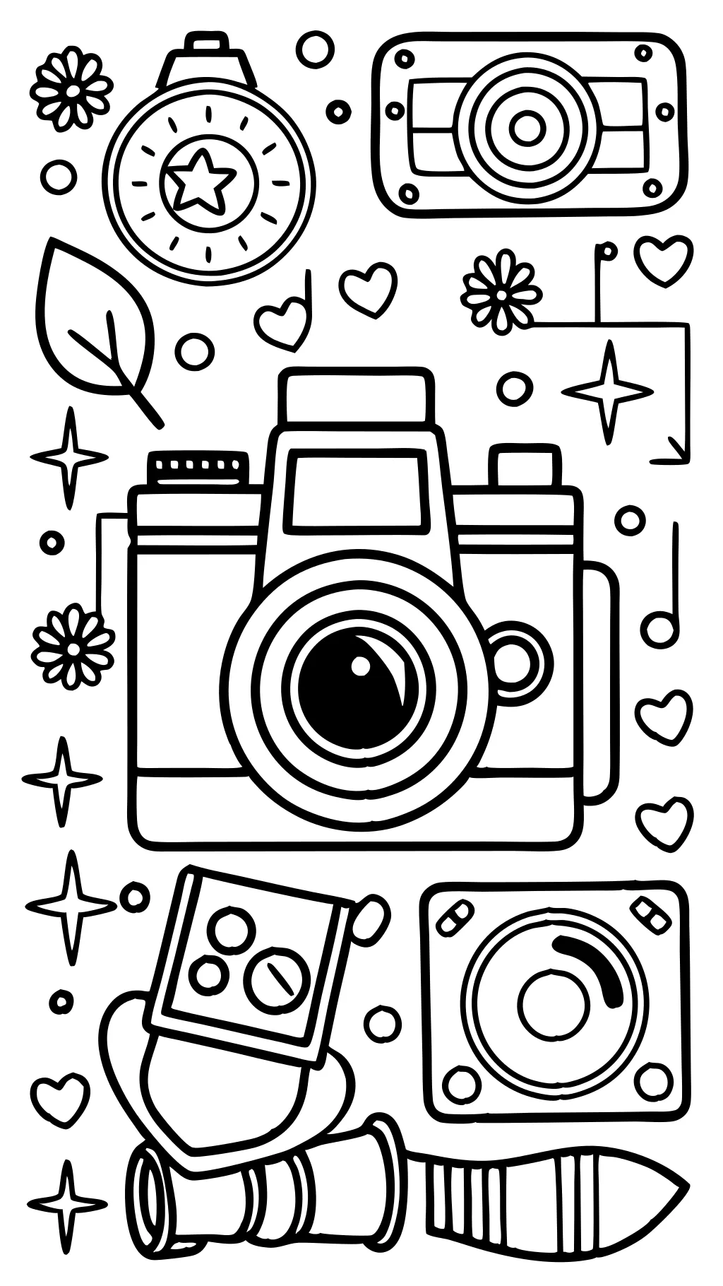 camera coloring pages